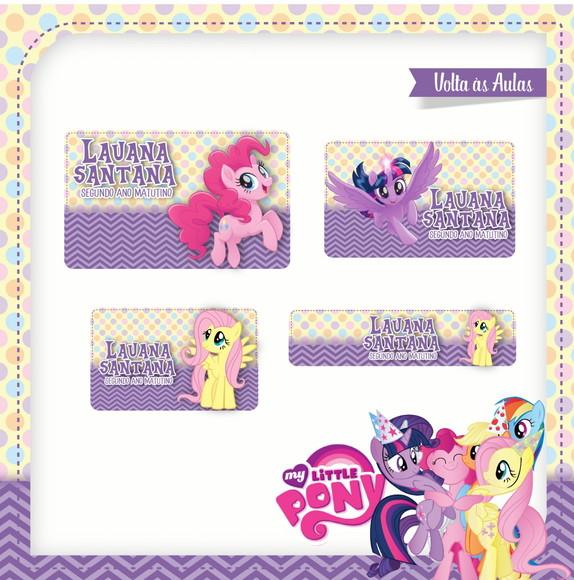Etiqueta escolar My little pony