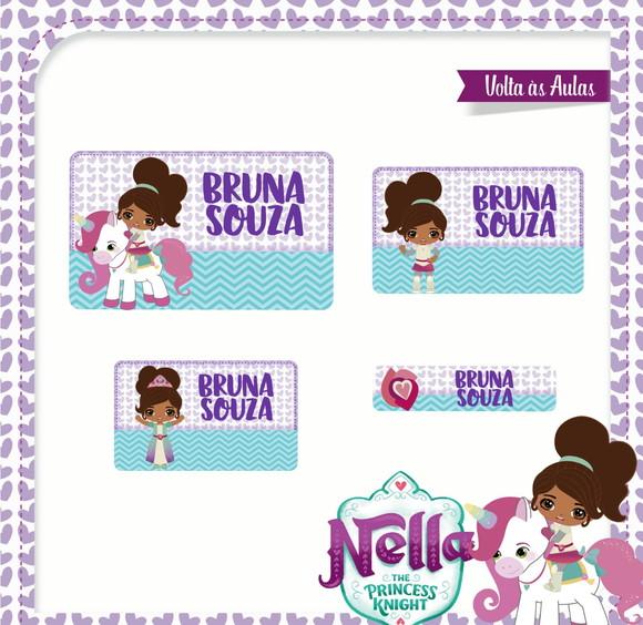 Etiqueta escolar Princesa Nella