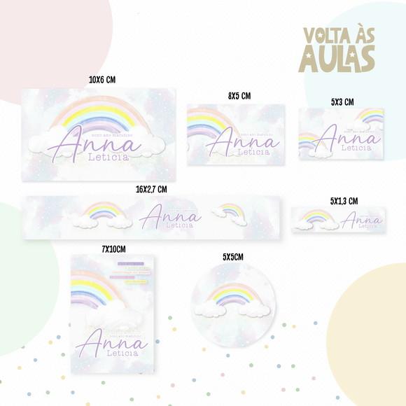 Etiqueta Escolar Rainbow