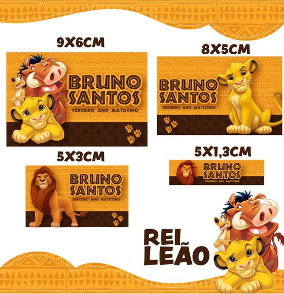 Etiqueta escolar Rei Leão