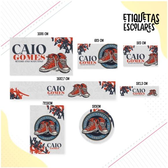 Etiqueta Escolar Sneaker Boy