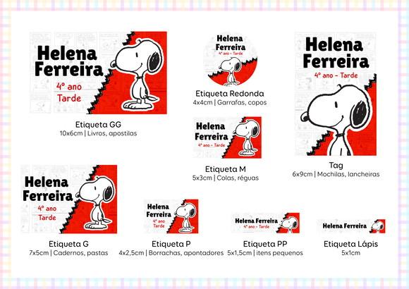 Etiqueta Escolar Snoopy