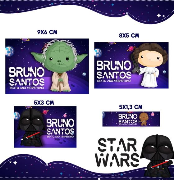 Etiqueta escolar Star wars