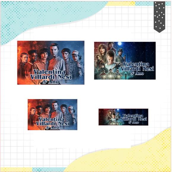 Etiqueta Escolar Stranger Things