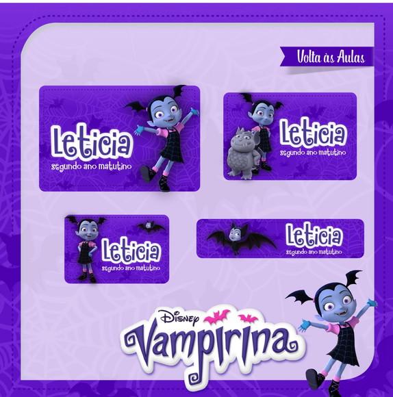 Etiqueta escolar Vampirina