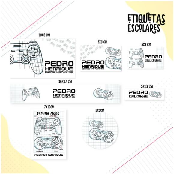 Etiqueta Escolar Video Game