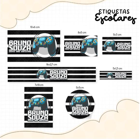 Etiqueta escolar Video game