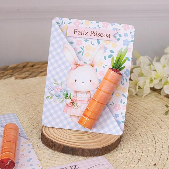 Lembrancinha Páscoa Card com Batom de Chocolate