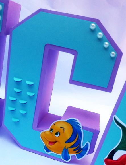Letras 3d Pequena Sereia