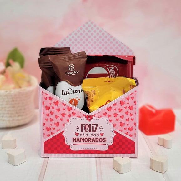 Mini Caixinha Envelope Dia dos Namorados