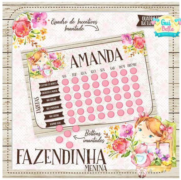 Quadro de Incentivos Fazendinha menina