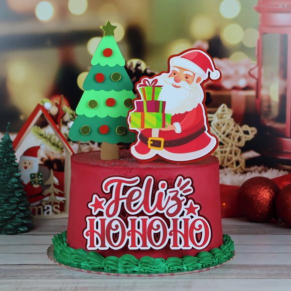 Topo de Bolo Feliz Hohoho