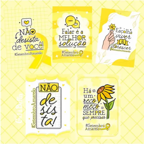 40 Cartões - Setembro Amarelo