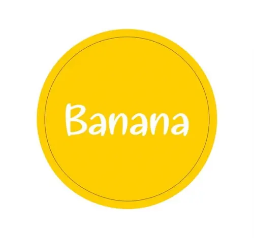 Adesivo redondo c/2cm banana