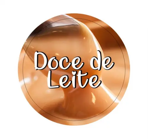 Adesivo redondo c/2cm doce de leite