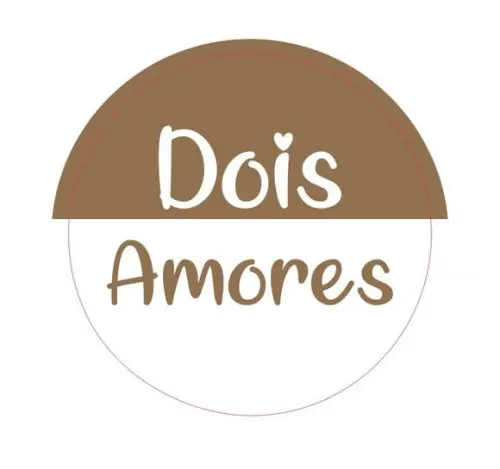 Adesivo redondo c/2cm dois amores