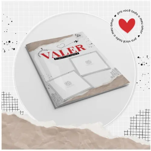 Álbum de figurinhas personalizado dia dos namorados