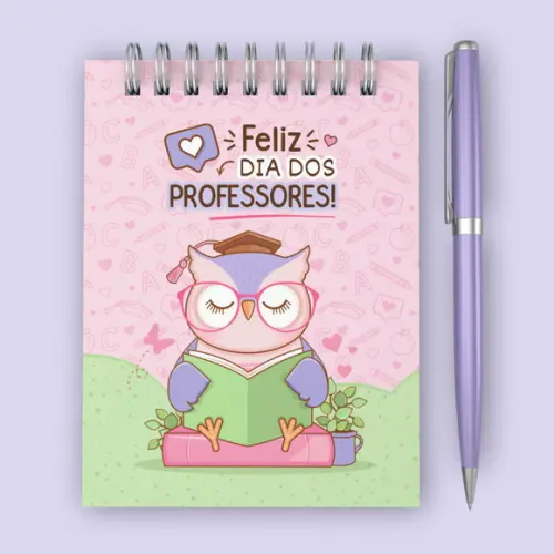 Caixa com Bloquinho Dia dos Professores