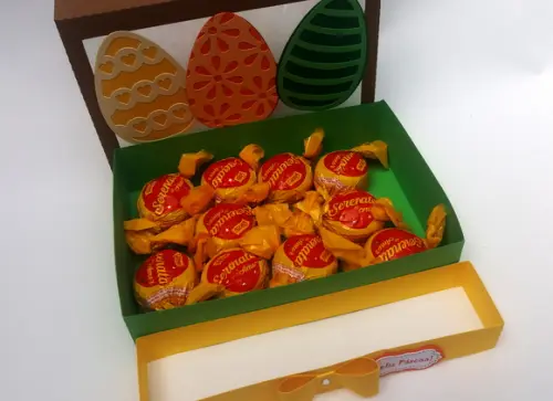 Caixa de páscoa para 10 bombons
