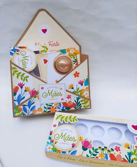 Caixa Envelope Dia das Maes