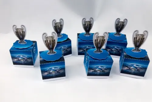 Caixa para 1 bombom ou trufa Champions League