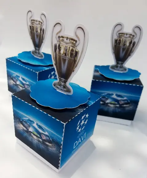 Caixa para 1 bombom ou trufa Champions League