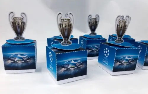 Caixa para 1 bombom ou trufa Champions League