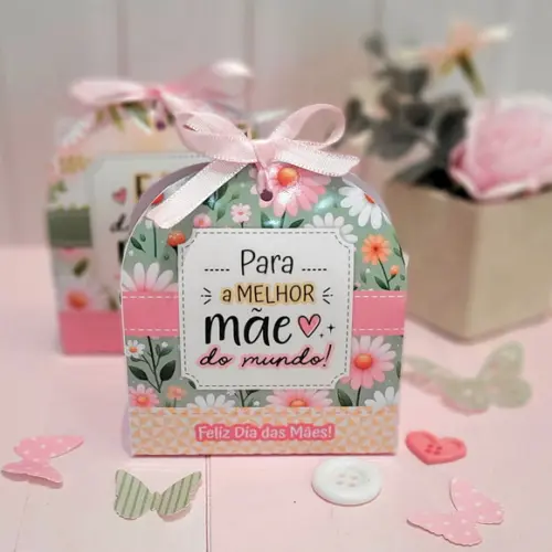 Caixa para 1 Sabonete Dia das Mães