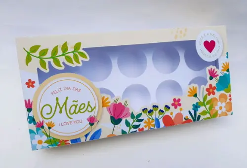 Caixa para 10 doces dia das mães