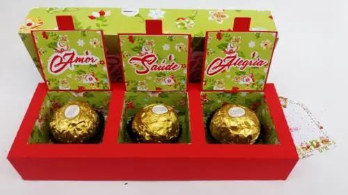 Caixa para 3 doces