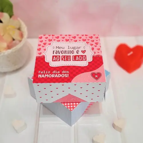 Caixa para 4 Doces Dia dos Namorados