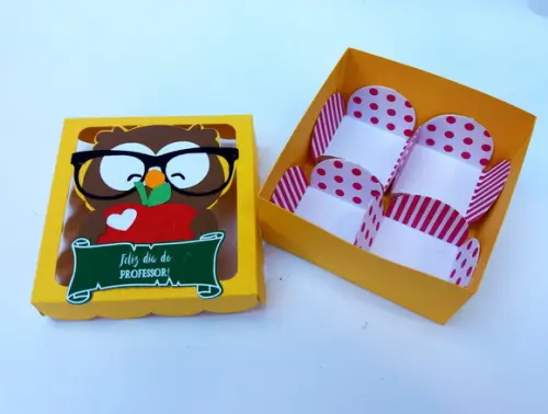 Caixa para 4 doces Dia dos Professores