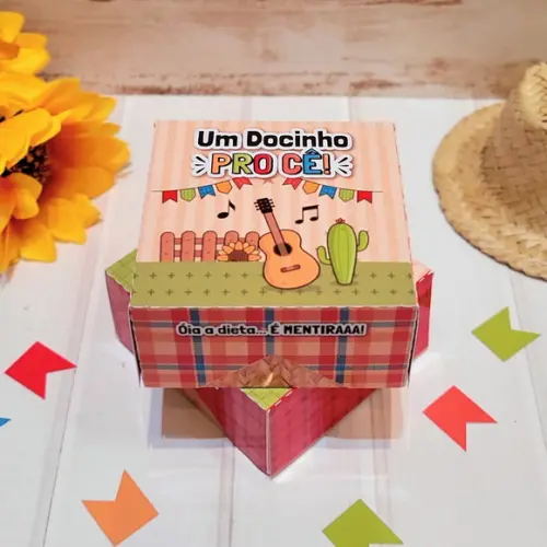 Caixa para 4 Doces Festa Junina
