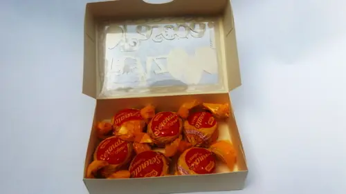 Caixa para 6 bombons ou trufas (Páscoa)