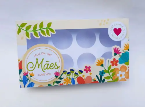 Caixa para 8 doces dia das mães