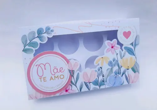 Caixa para 8 doces dia das mães