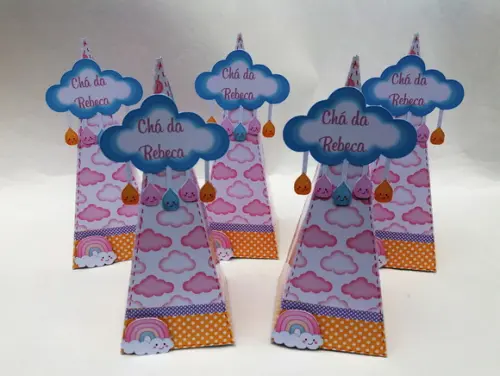 Caixa Pirâmide Chuva de benção/ Chuva de amor