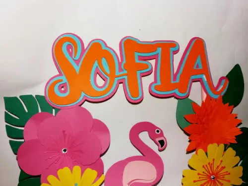 Cake Toper - Flamingo ( topo de bolo)