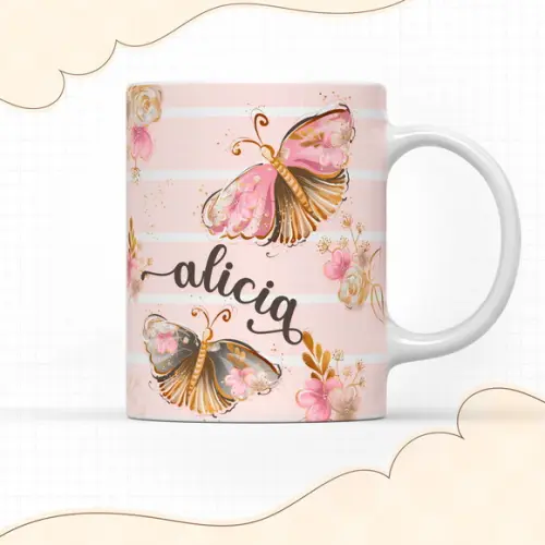 Caneca de Polímero Borboleta
