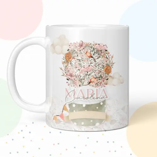 Caneca de Polímero Balão Menina