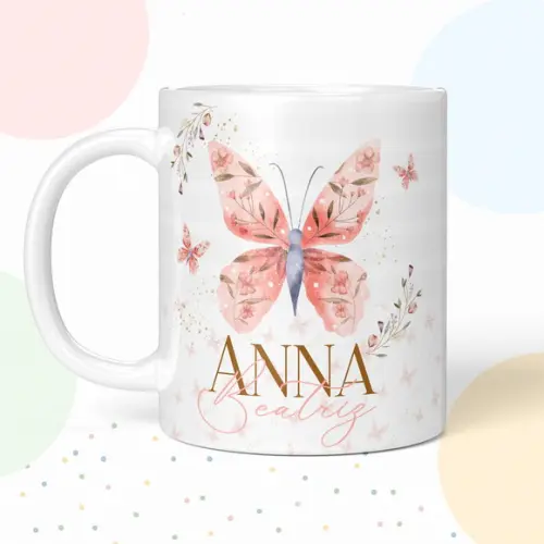 Caneca de Polímero Borboleta