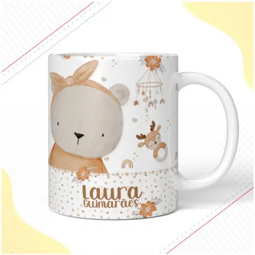 Caneca de Polímero Brinquedos Menina