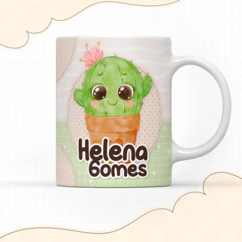 Caneca de Polímero Cactus