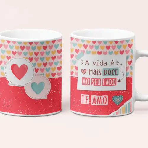Caneca de Porcelana Personalizada Dia dos Namorados