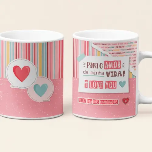 Caneca de Porcelana Personalizada Dia dos Namorados