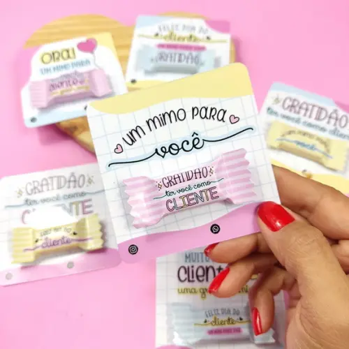 Card com Bala Dia do Cliente