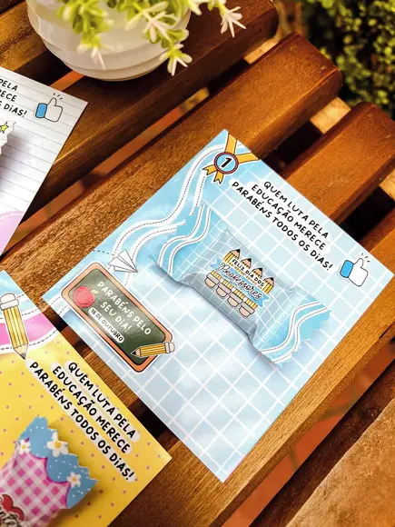Card com Bala Dia dos Professores