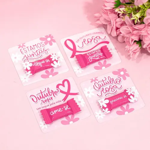 Card com Bala Outubro Rosa