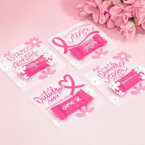 Card com Bala Outubro Rosa
