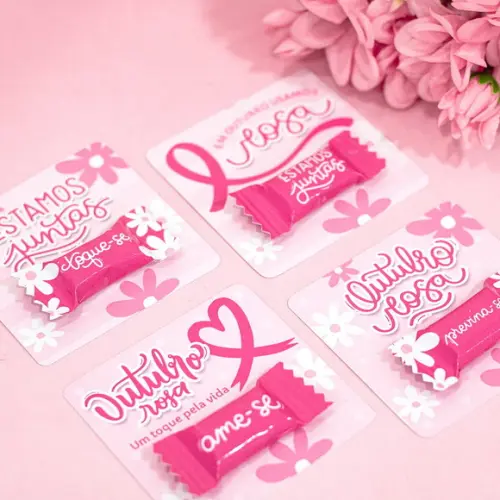 Card com Bala Outubro Rosa